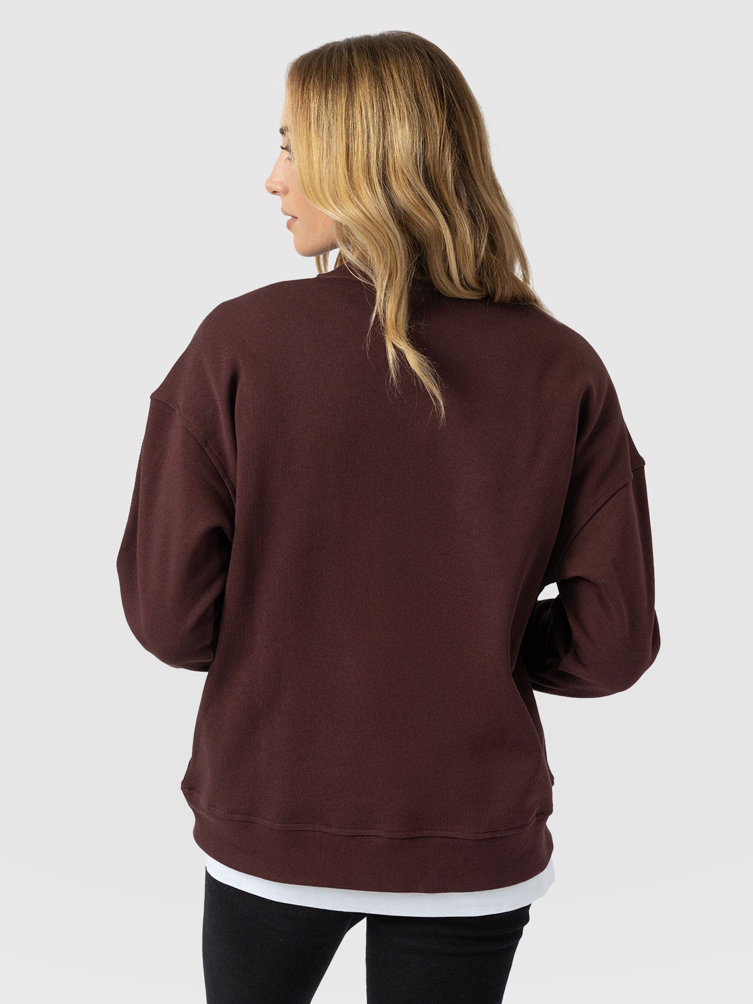 Ennis Sweatshirt - Maroon - Leopard