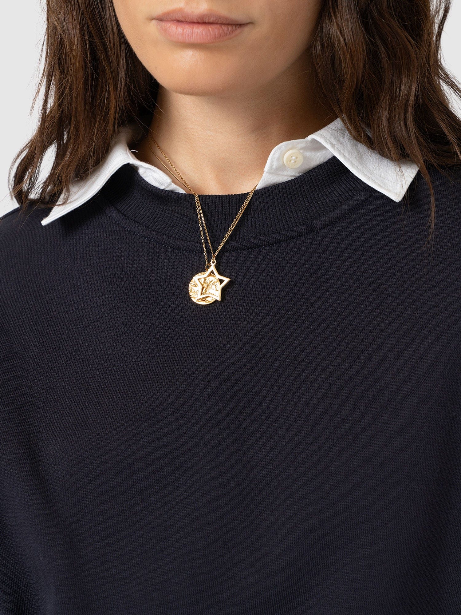 Hoxton Sweatshirt - Navy - Red Stripe - Women's Jumpers | Saint and Sofia® UK