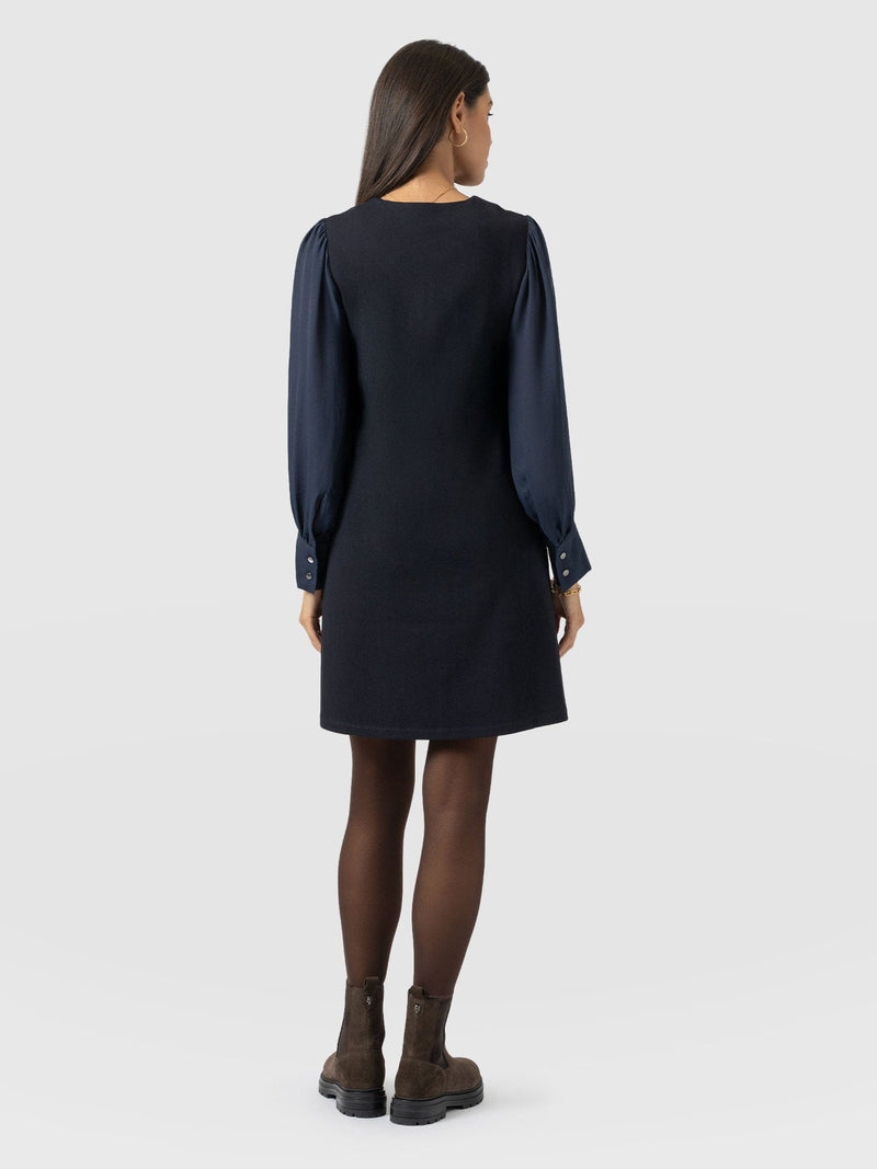 Esme Zip Up Dress - Navy