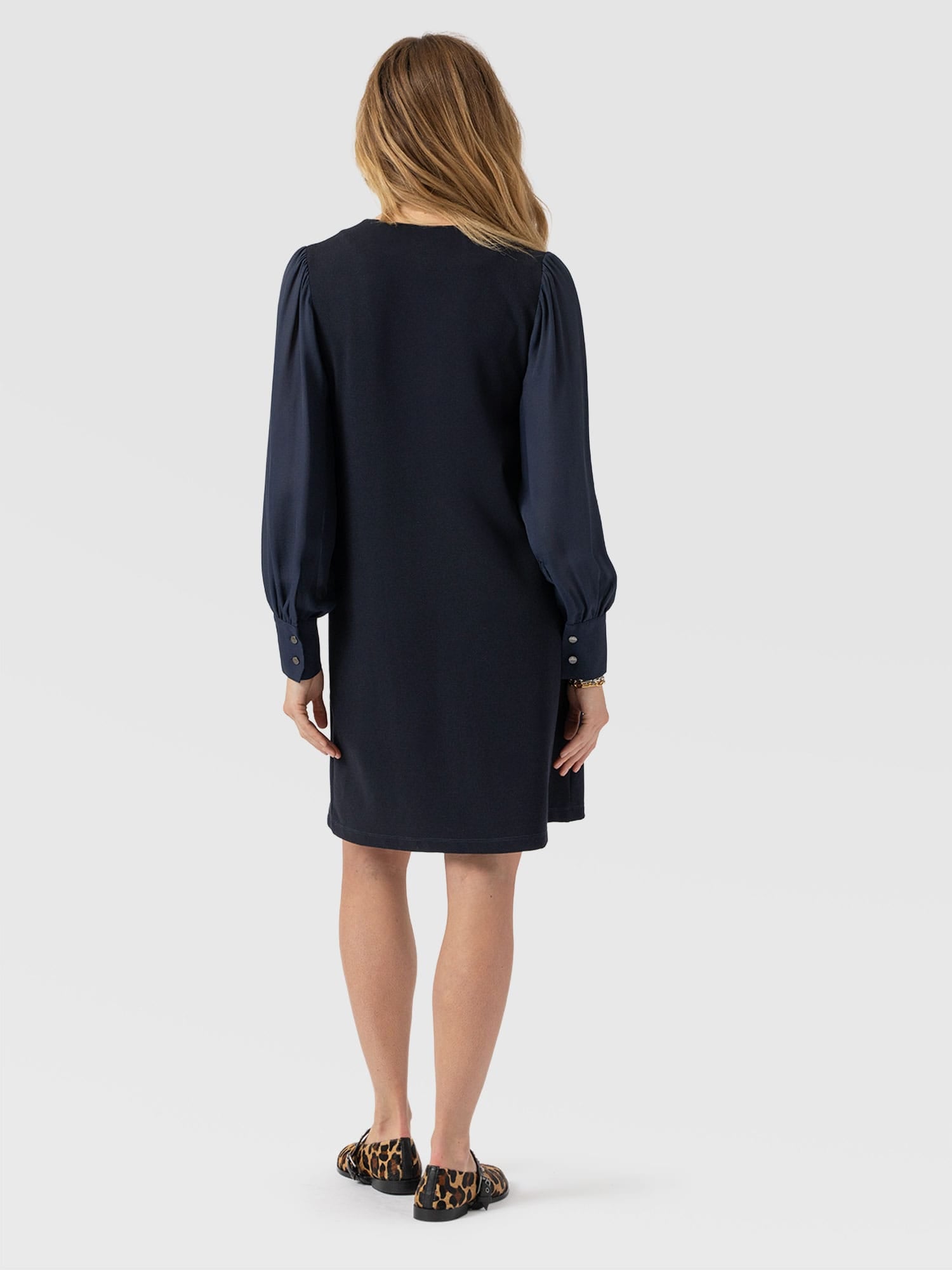 Esme Zip Up Dress - Navy