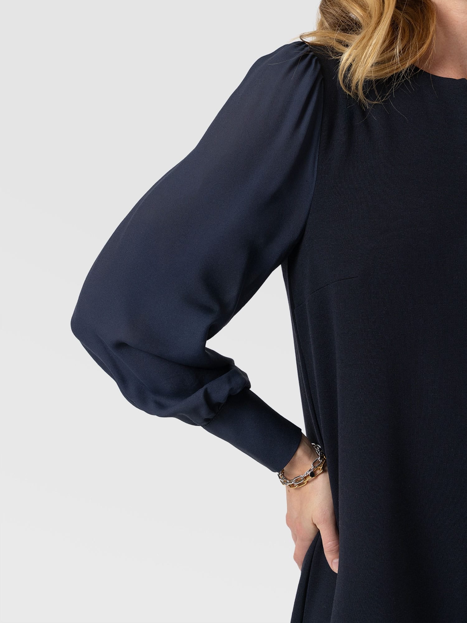 Esme Zip Up Dress - Navy