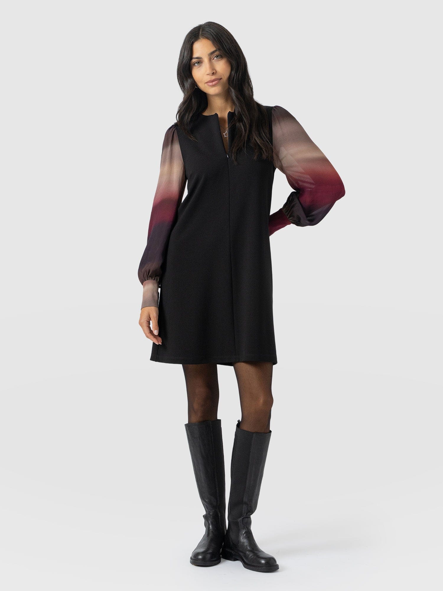 Esme Zip Up Dress - Purple Gradient