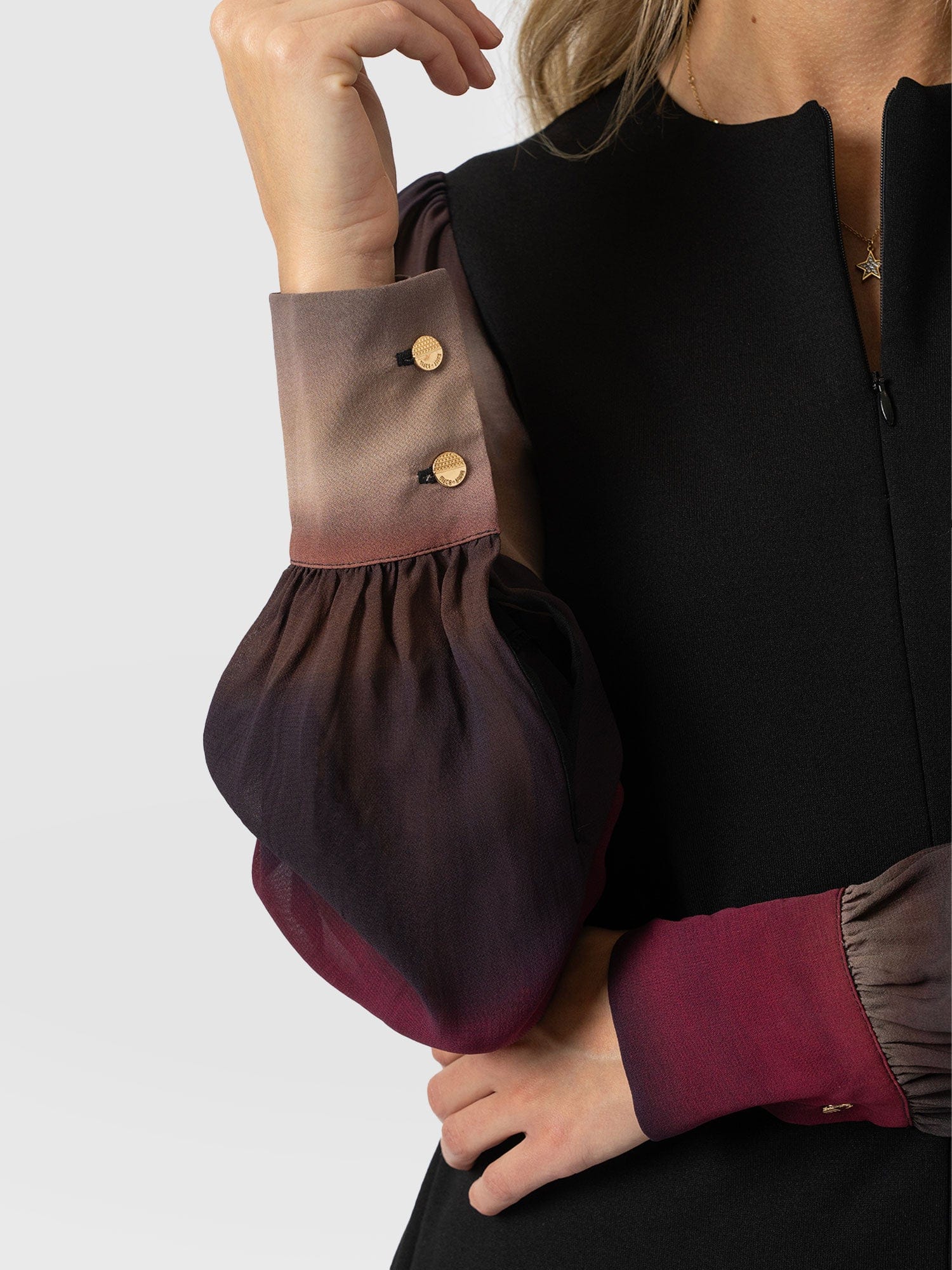 Esme Zip Up Dress - Purple Gradient