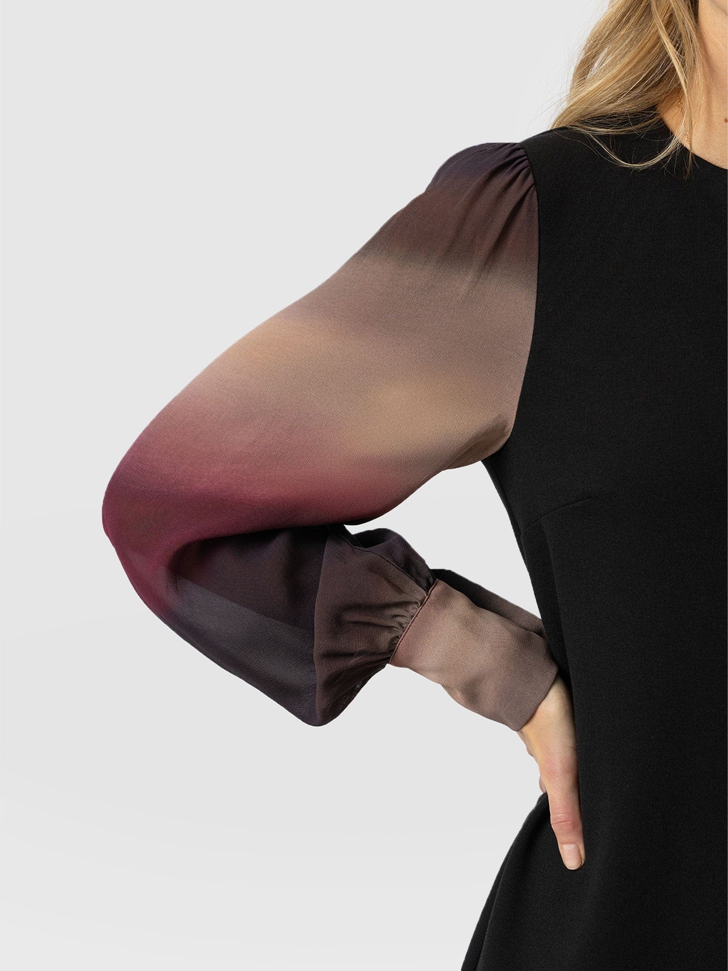 Esme Zip Up Dress - Purple Gradient