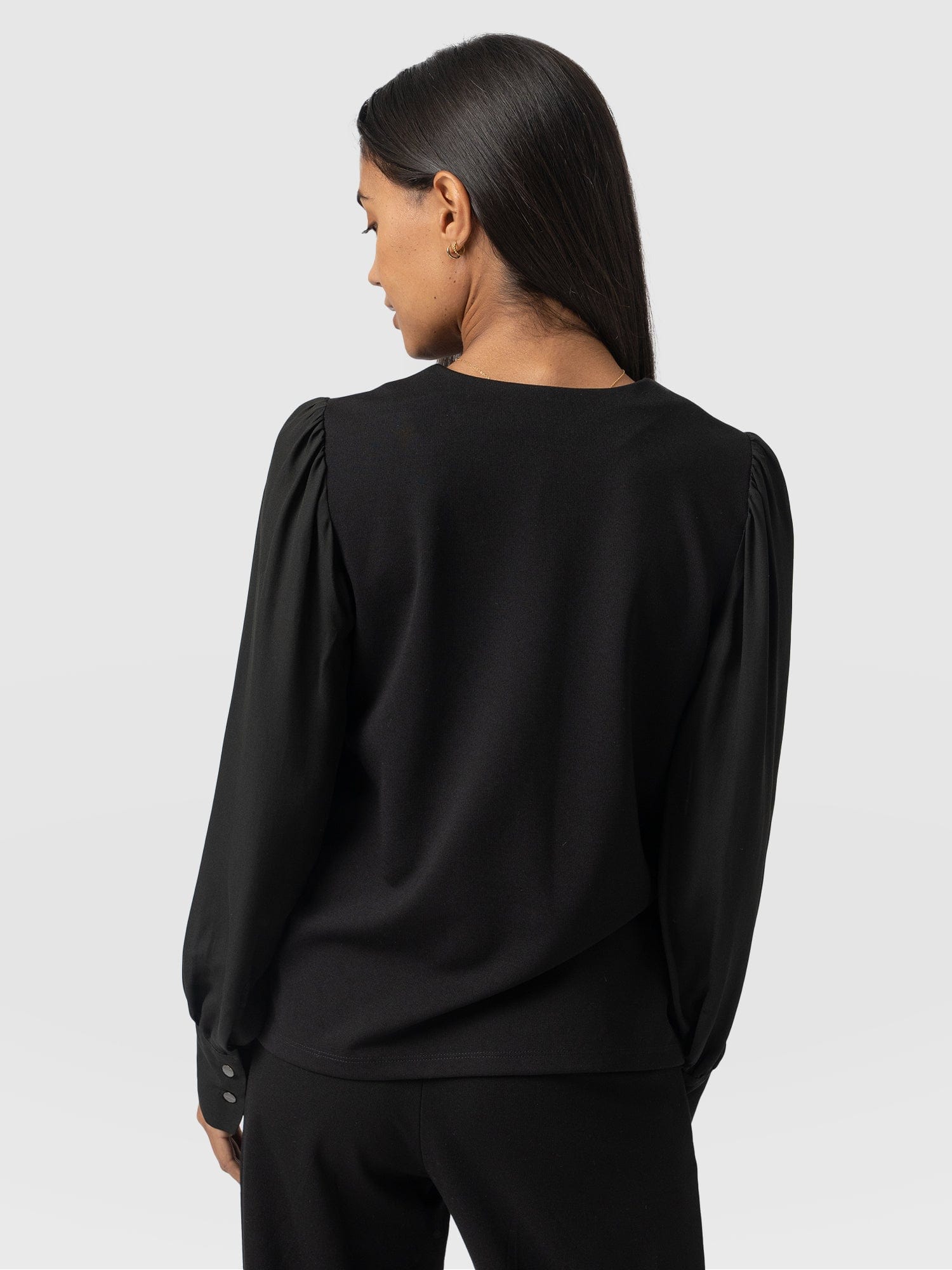 Esme Zip Up Top Black - Women's Tops | Saint + Sofia® UK