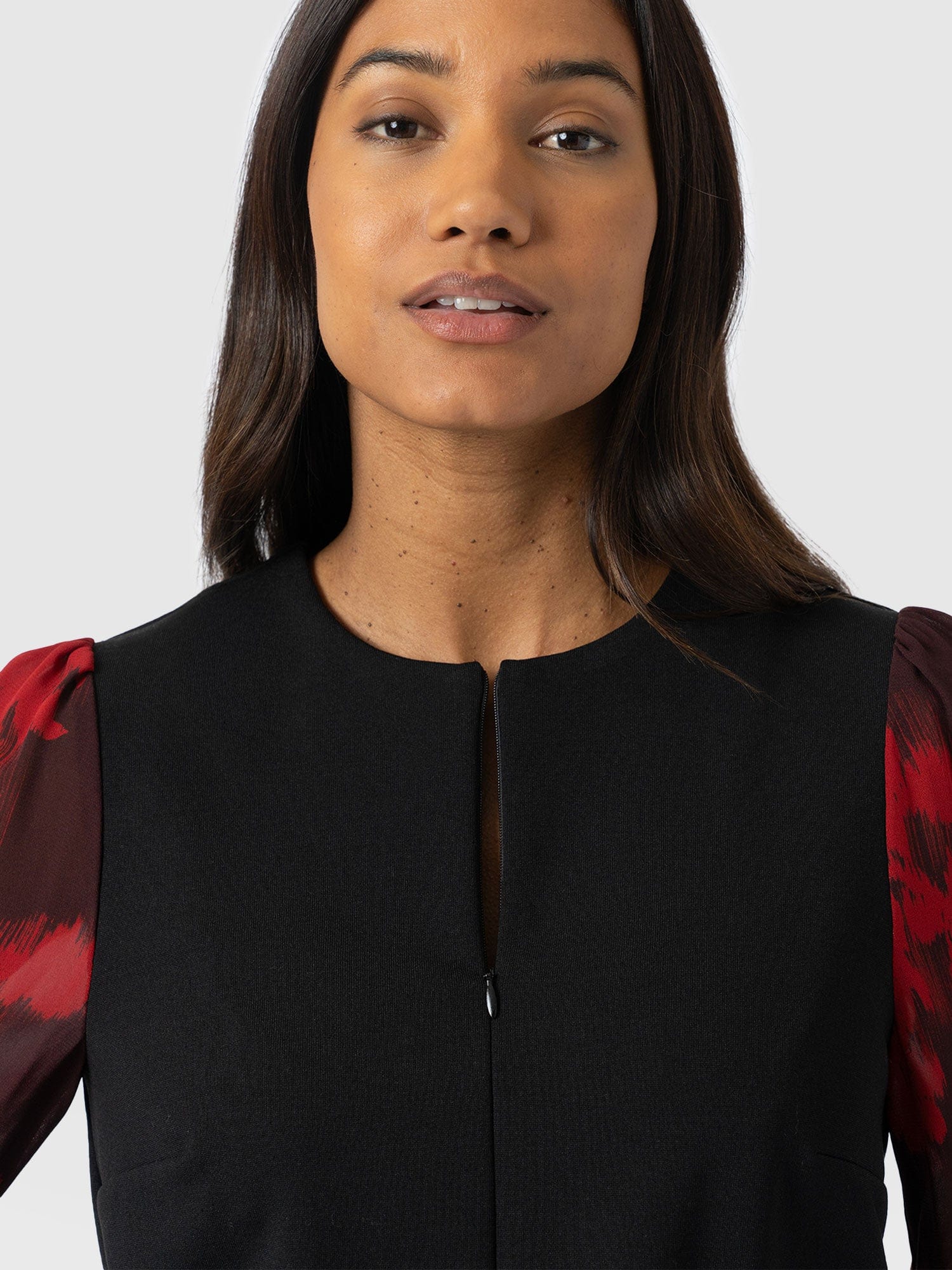 Esme Zip Up Top - Pink Fade Floral