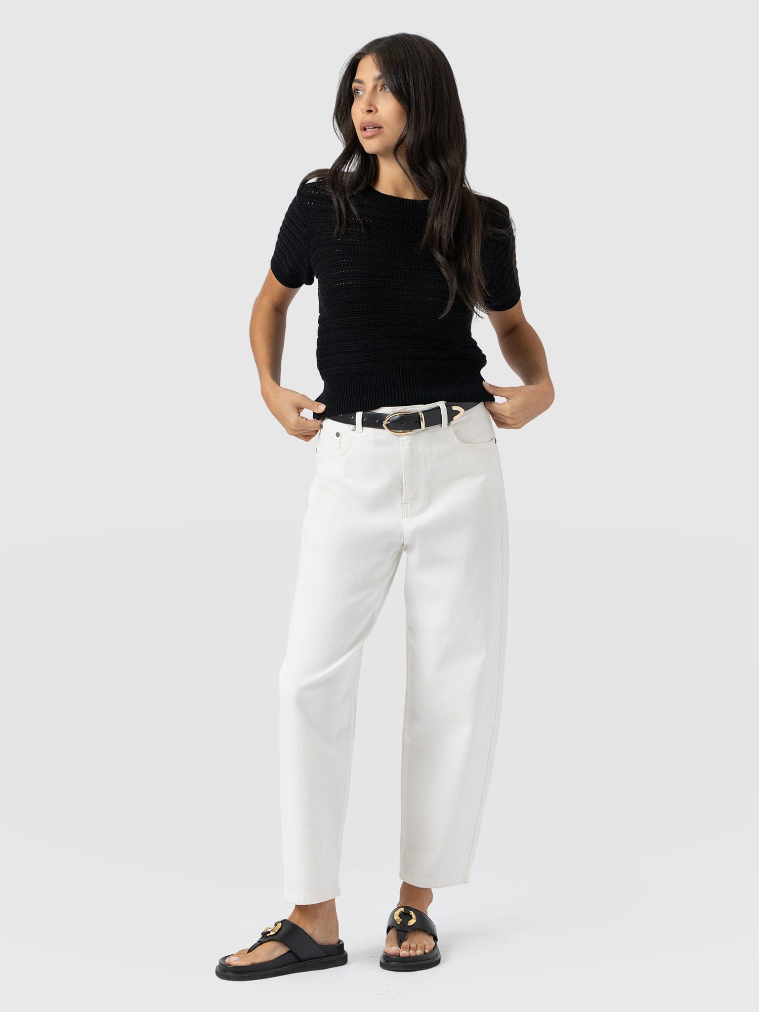 Ester Short Sleeve Knit - Black