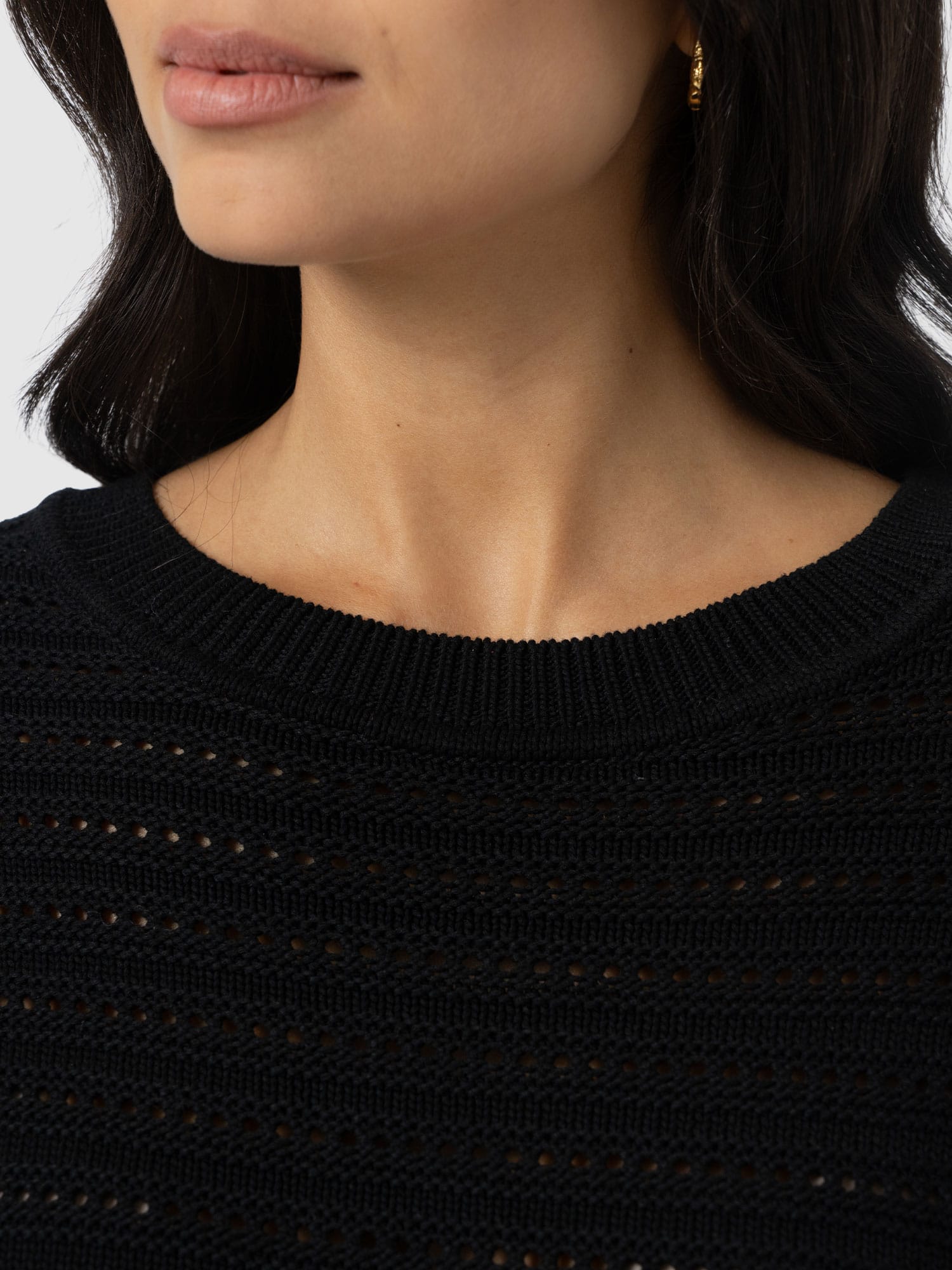 Ester Short Sleeve Knit - Black