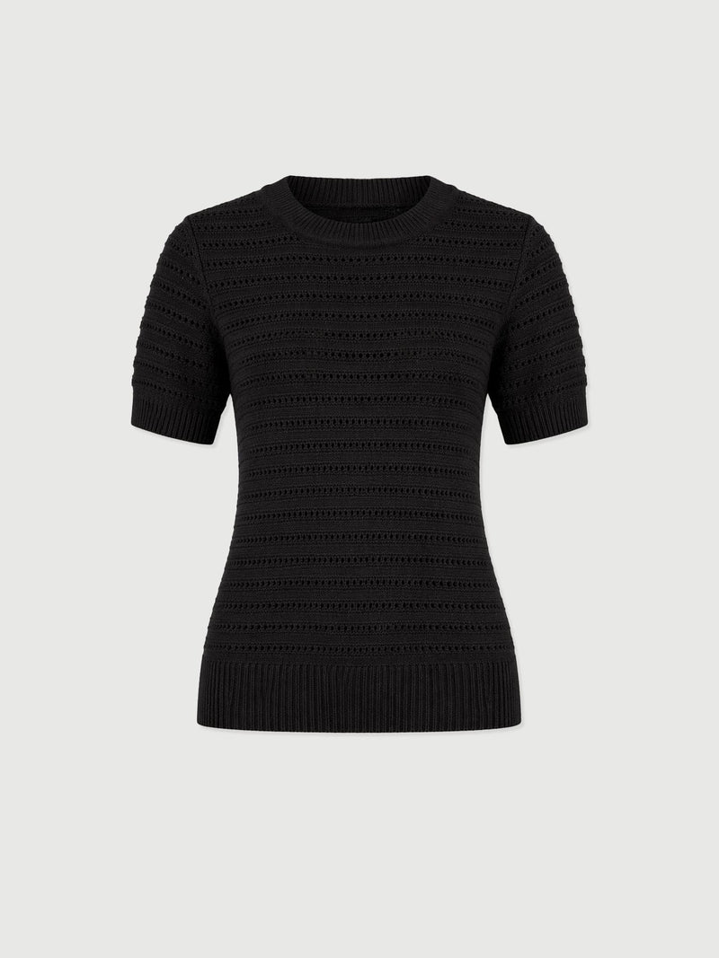 Ester Short Sleeve Knit - Black