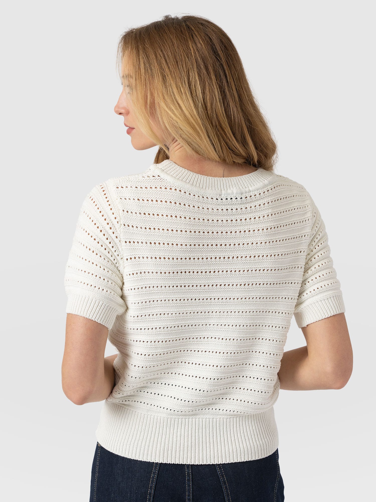 Ester Short Sleeve Knit - Cream