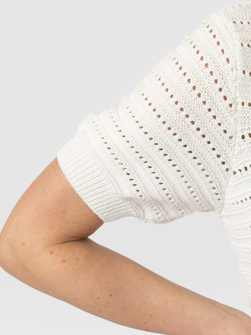 Ester Short Sleeve Knit - Cream