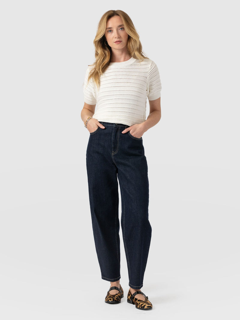 Ester Short Sleeve Knit - Cream