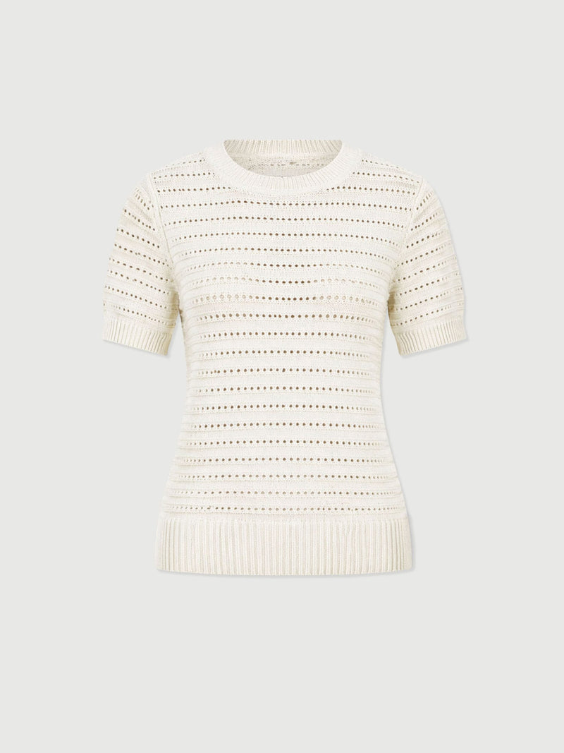 Ester Short Sleeve Knit - Cream