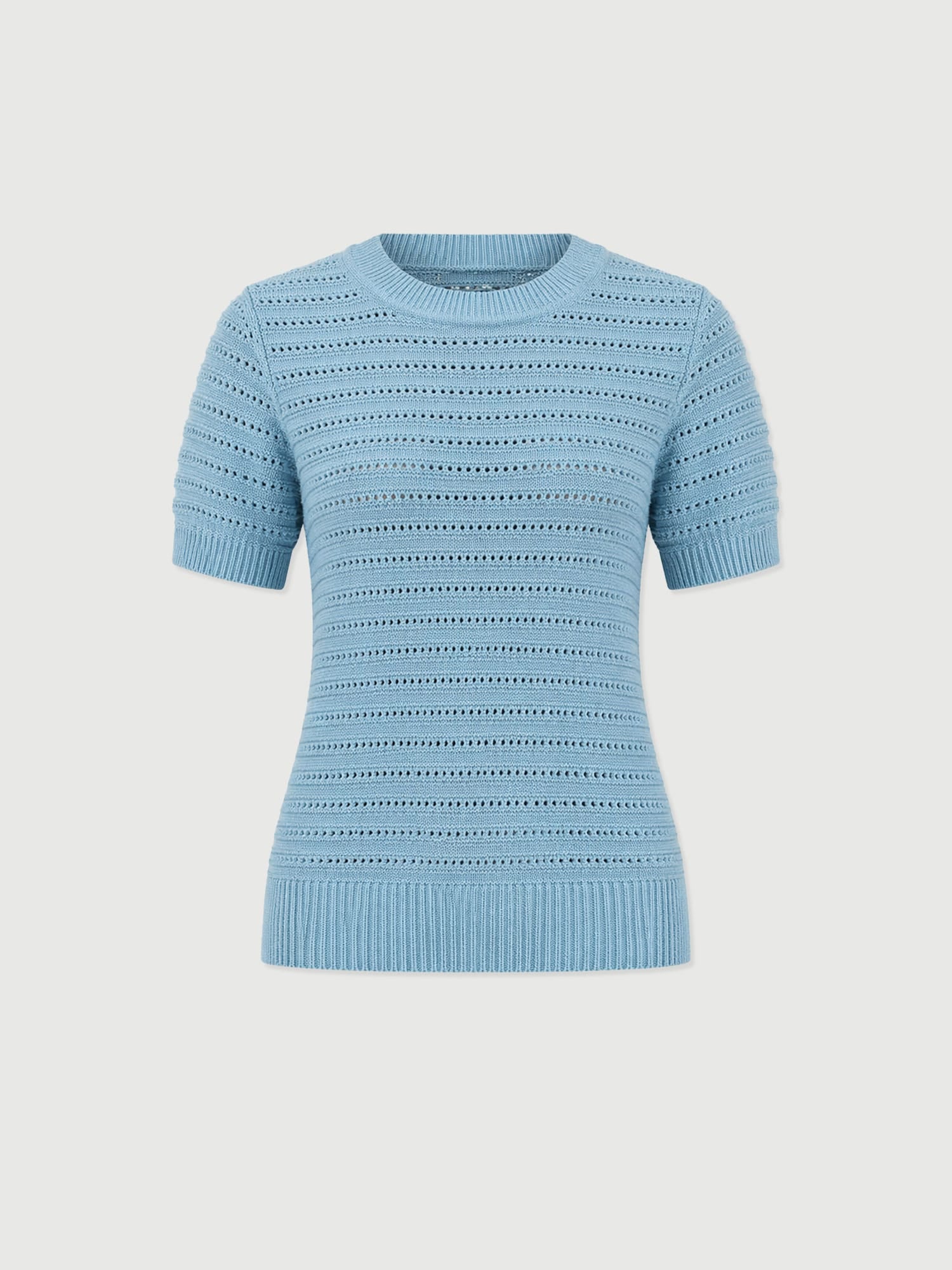 Ester Short Sleeve Knit - Powder Blue
