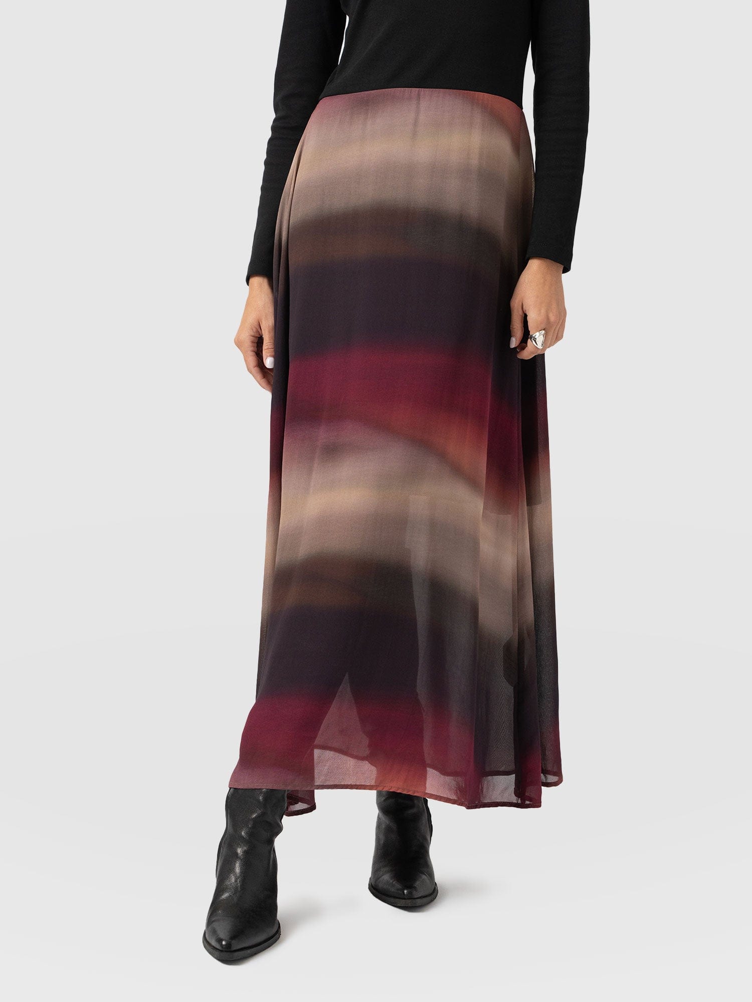 Etta Contrast Dress - Purple Gradient