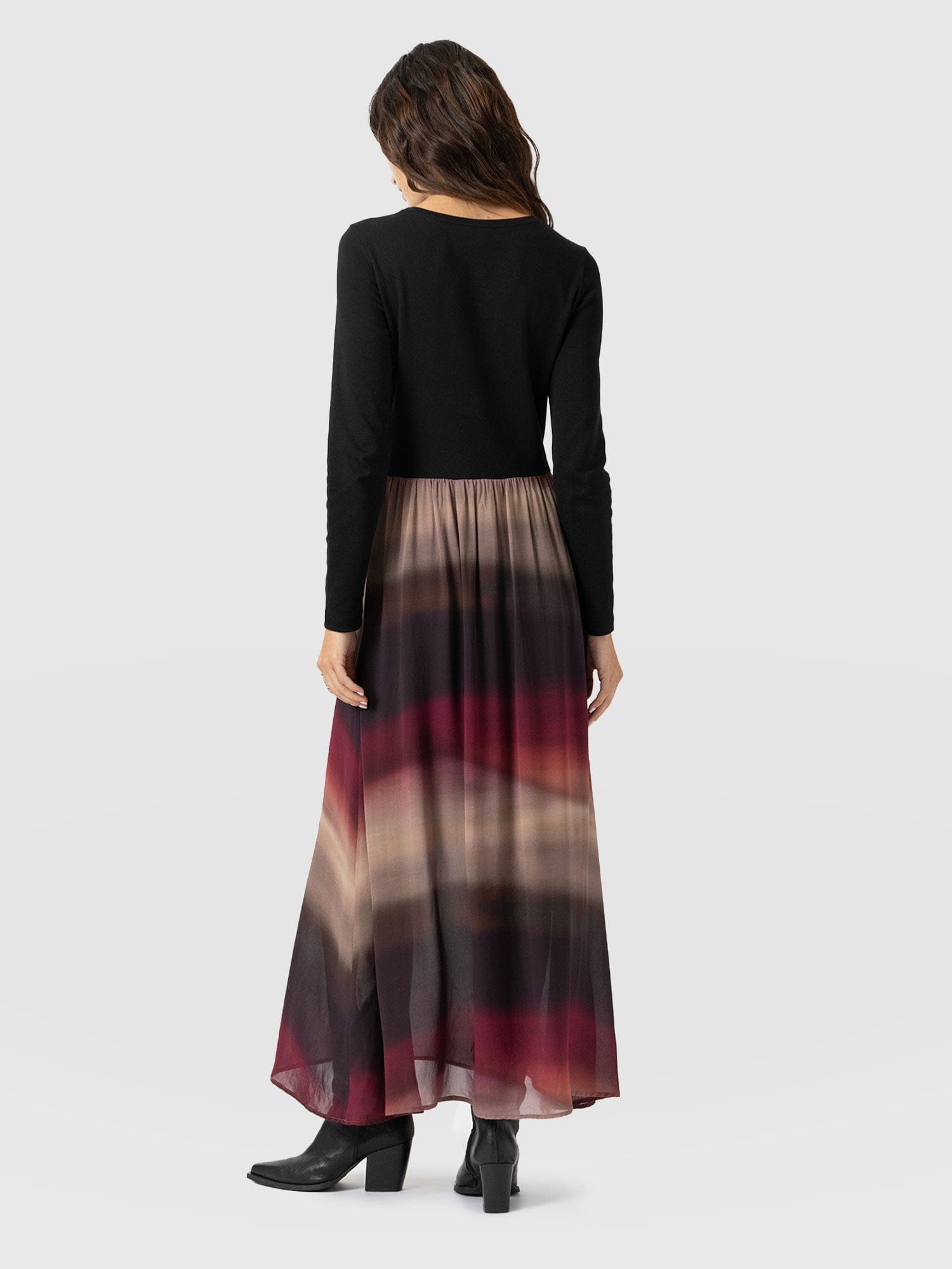 Etta Contrast Dress - Purple Gradient