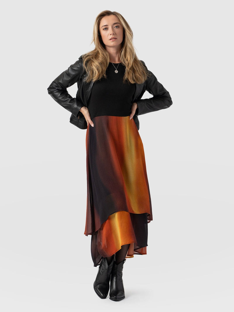 Etta Layered Dress - Amber Gradient