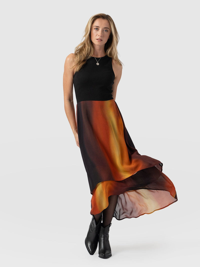 Etta Layered Dress - Amber Gradient