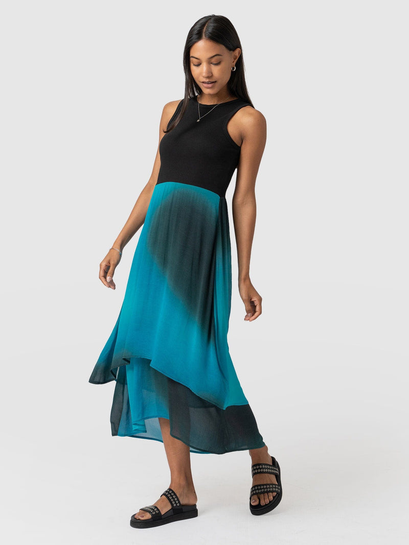 Etta Layered Dress - Blue coral