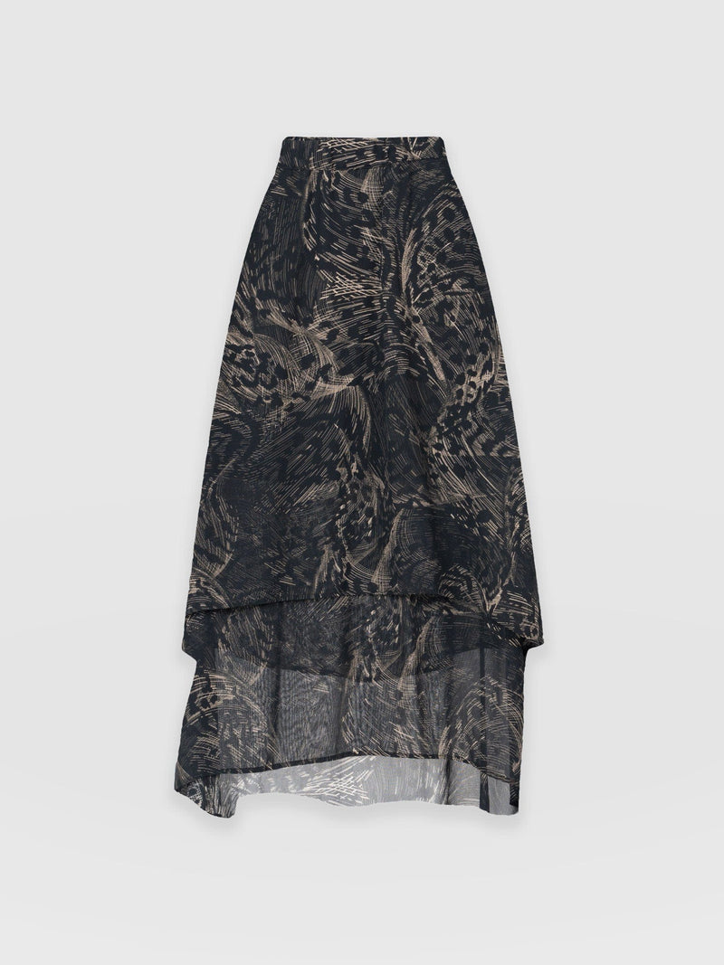 Etta Layered Skirt - Spot Feather