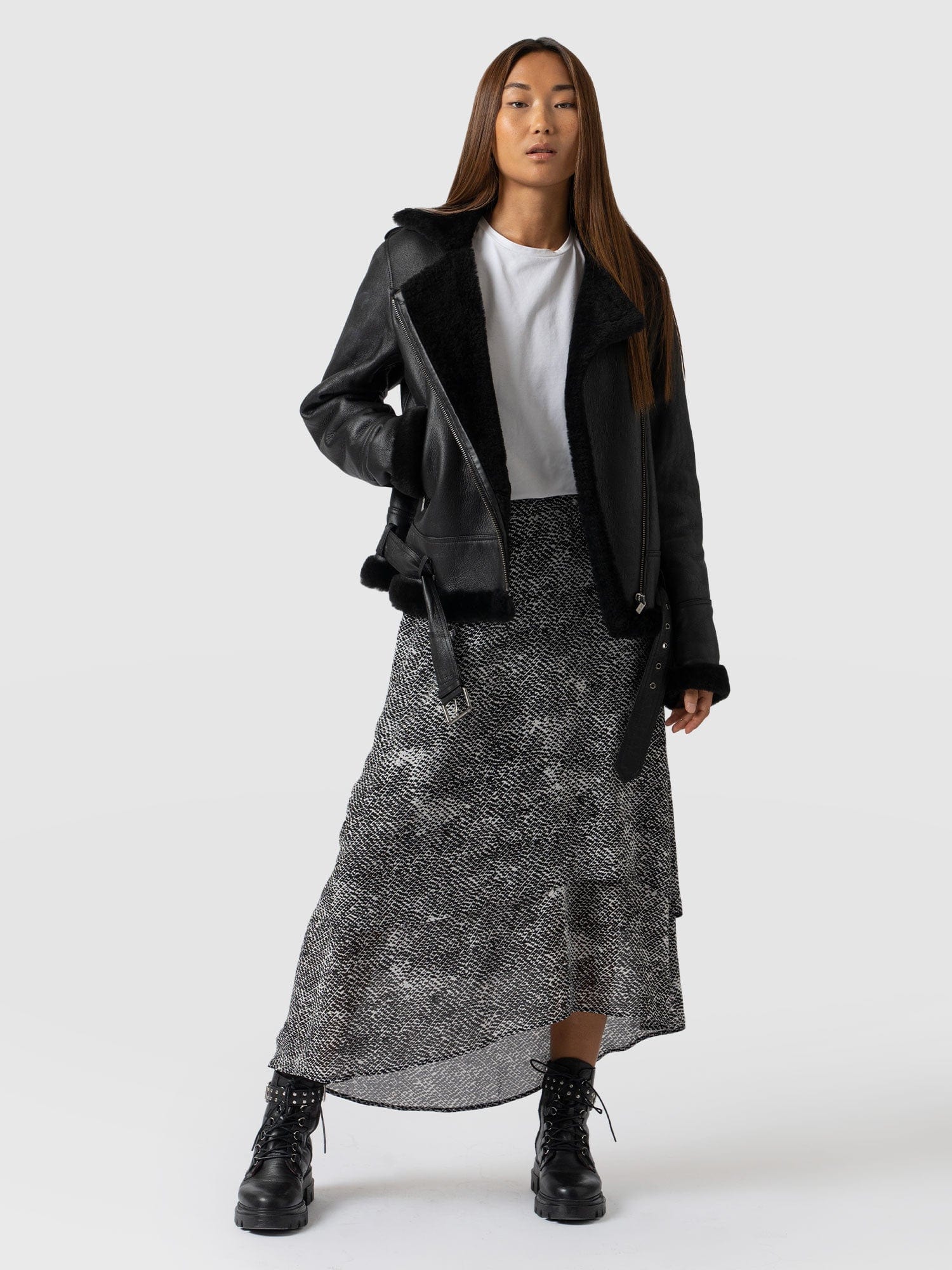 Black layered shop skirt uk