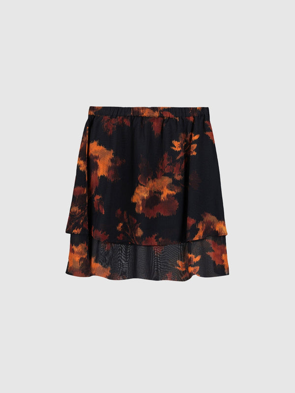 Etta Mini Layered Skirt - Autumn Floral