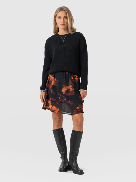 Etta Mini Layered Skirt - Autumn Floral - Women's Shorts | Saint + Sofia® UK