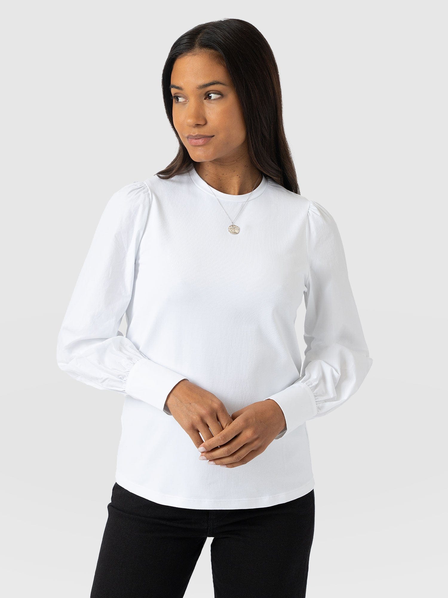 Eva Mockable Top White - Women's Tops | Saint + Sofia® UK