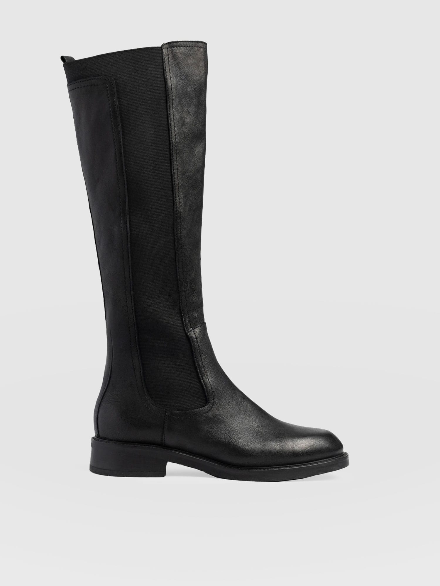 Evelyn Knee High Boot - Black