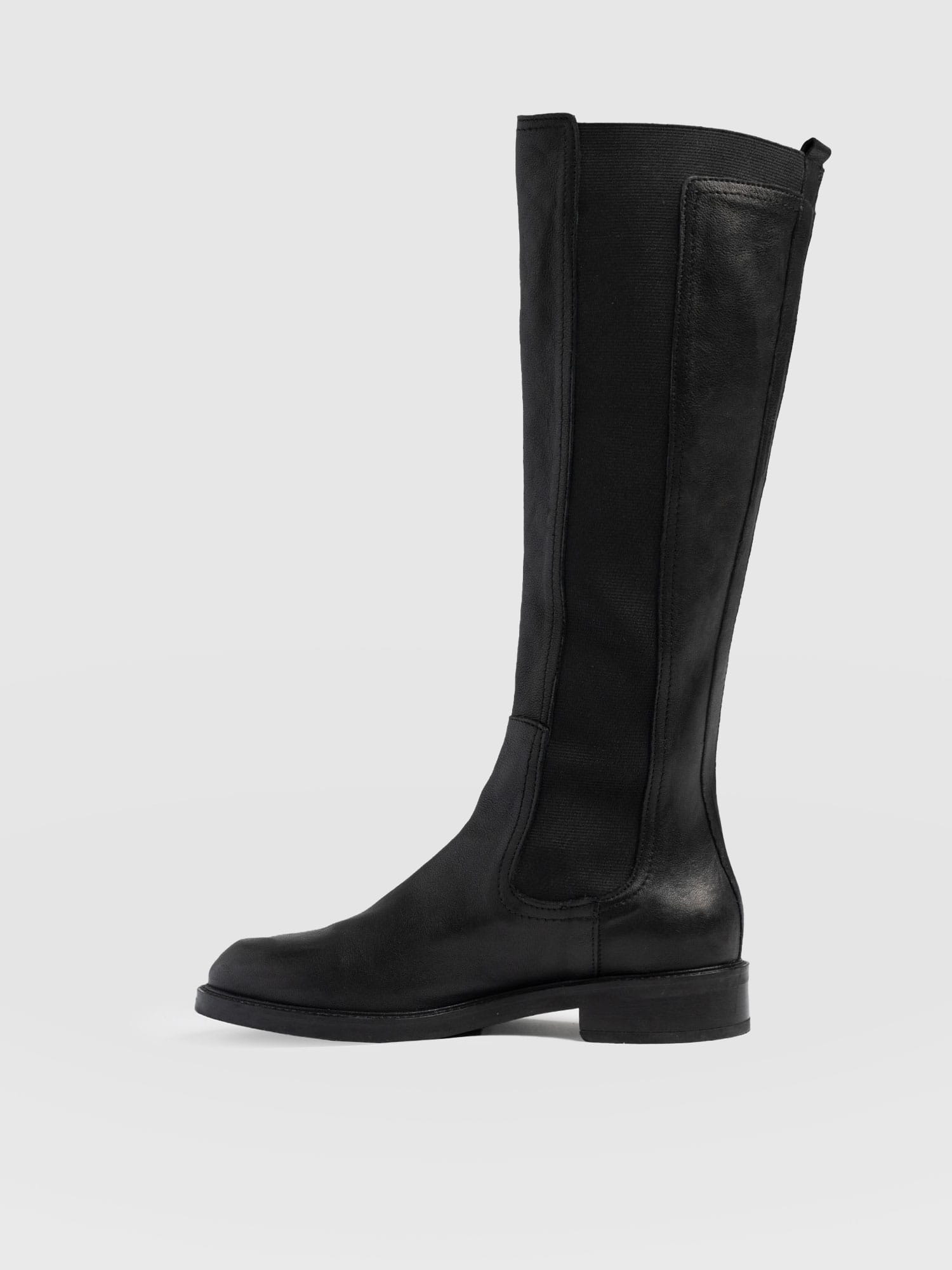 Evelyn Knee High Boot - Black