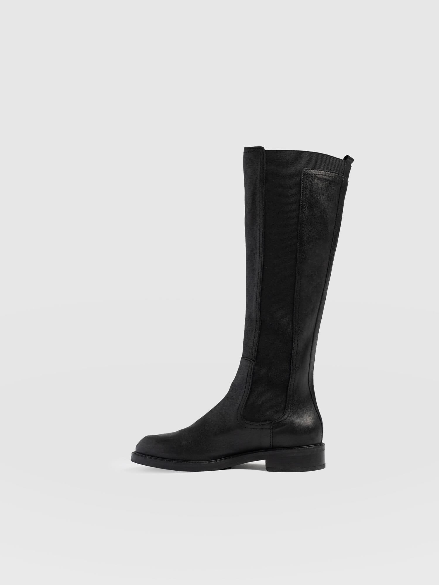 Evelyn Knee High Boot - Black