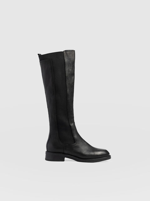 Evelyn Knee High Boot - Black