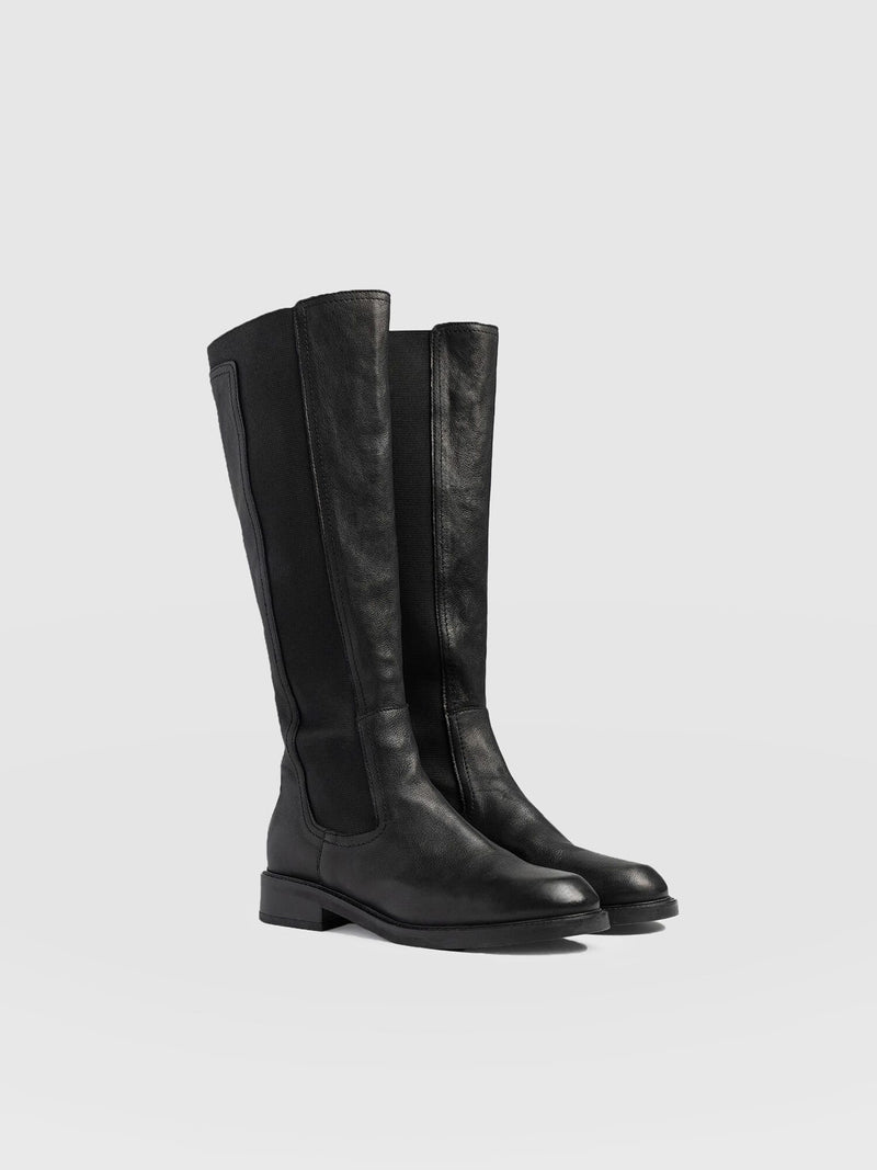 Evelyn Knee High Boot - Black