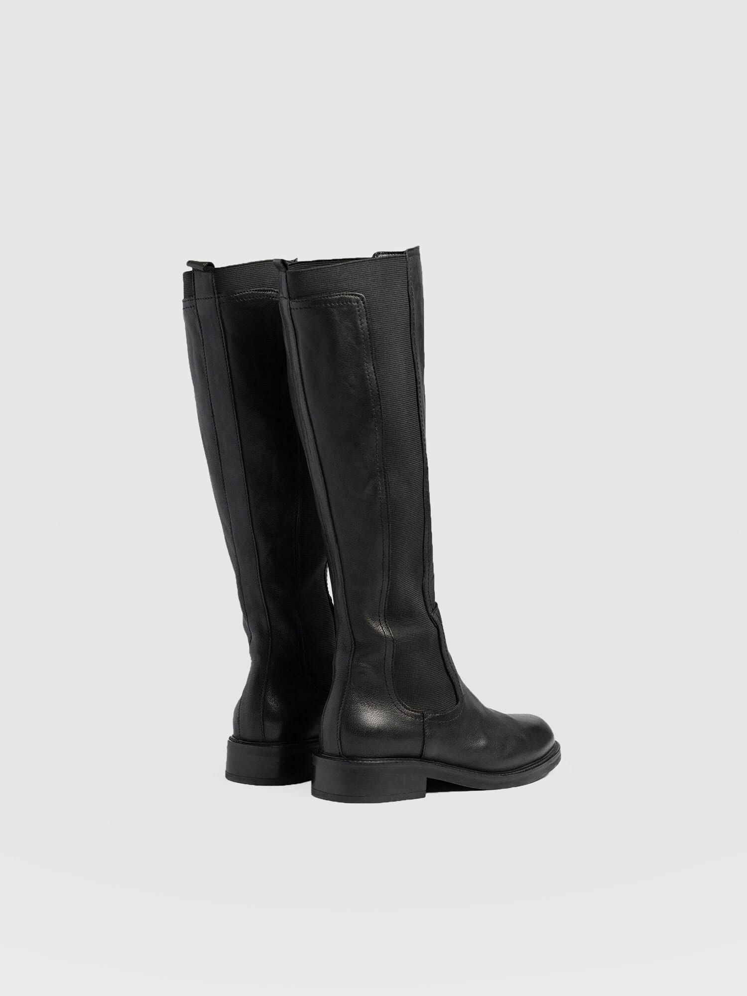Evelyn Knee High Boot - Black