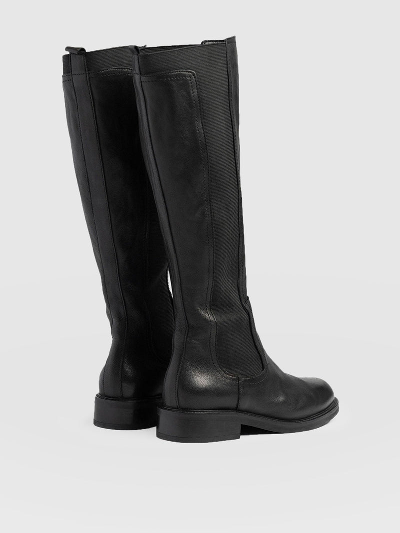 Evelyn Knee High Boot - Black