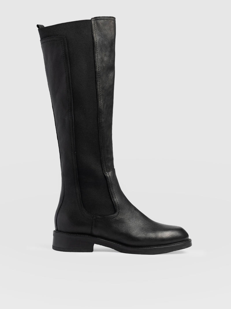 Evelyn Knee High Boot - Black