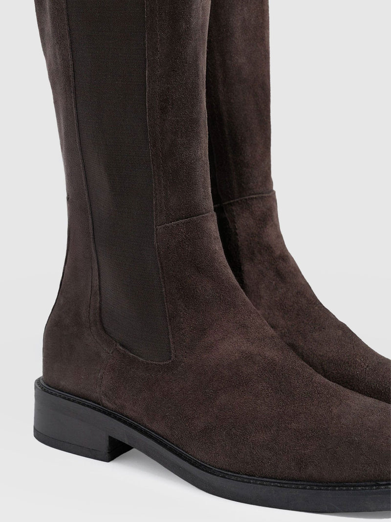 Evelyn Knee High Boot - Brown