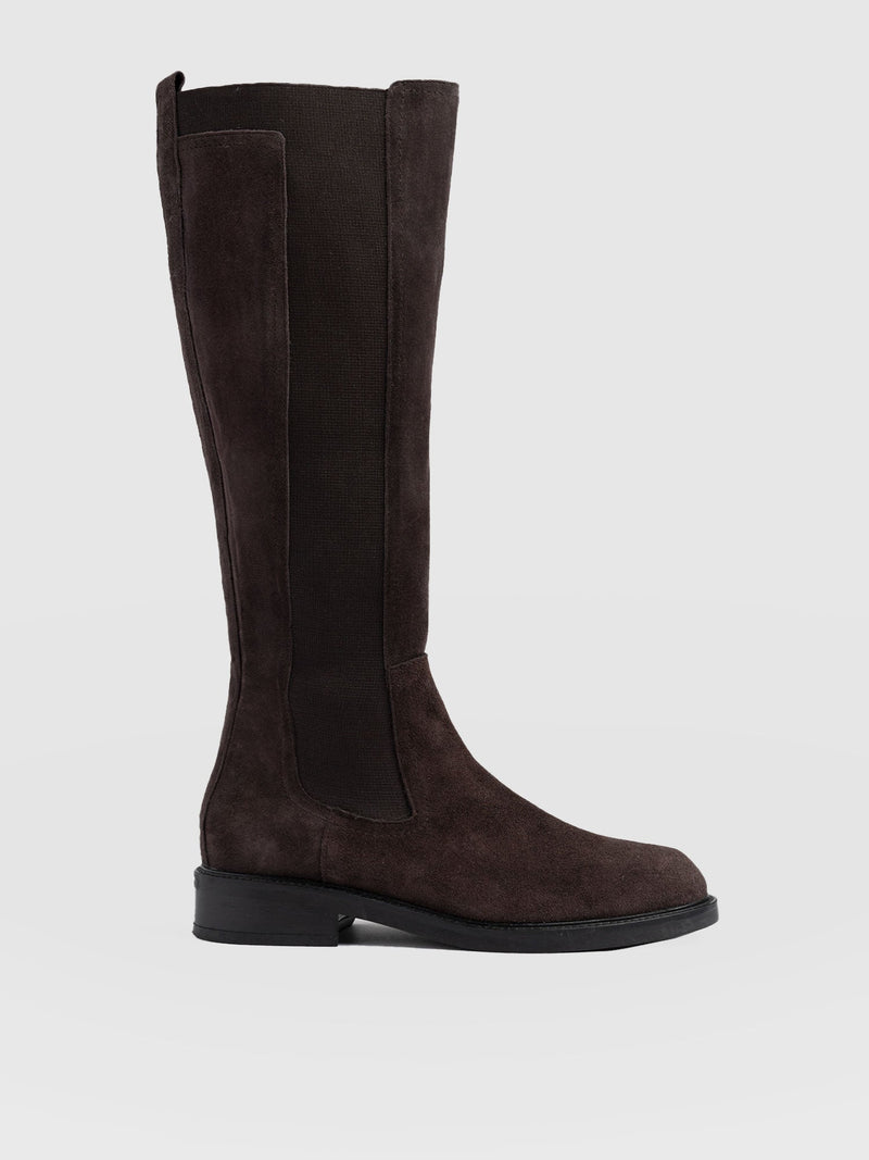 Evelyn Knee High Boot - Brown