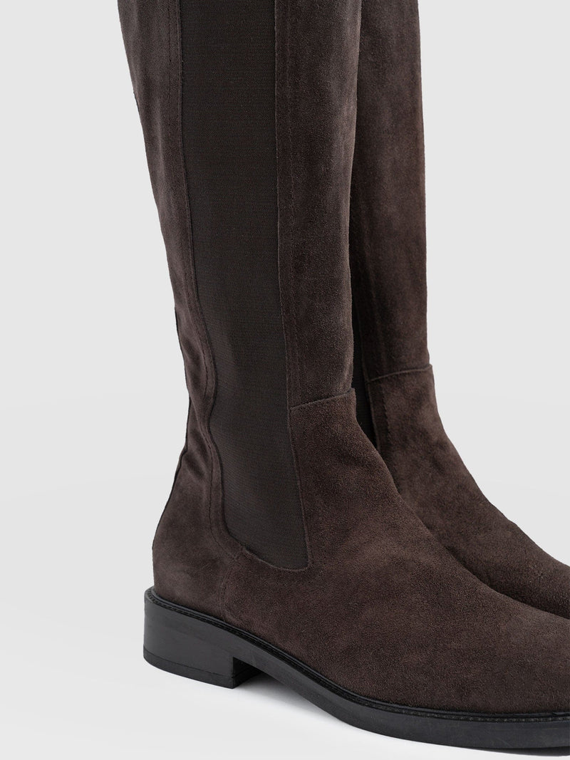 Evelyn Knee High Boot - Brown