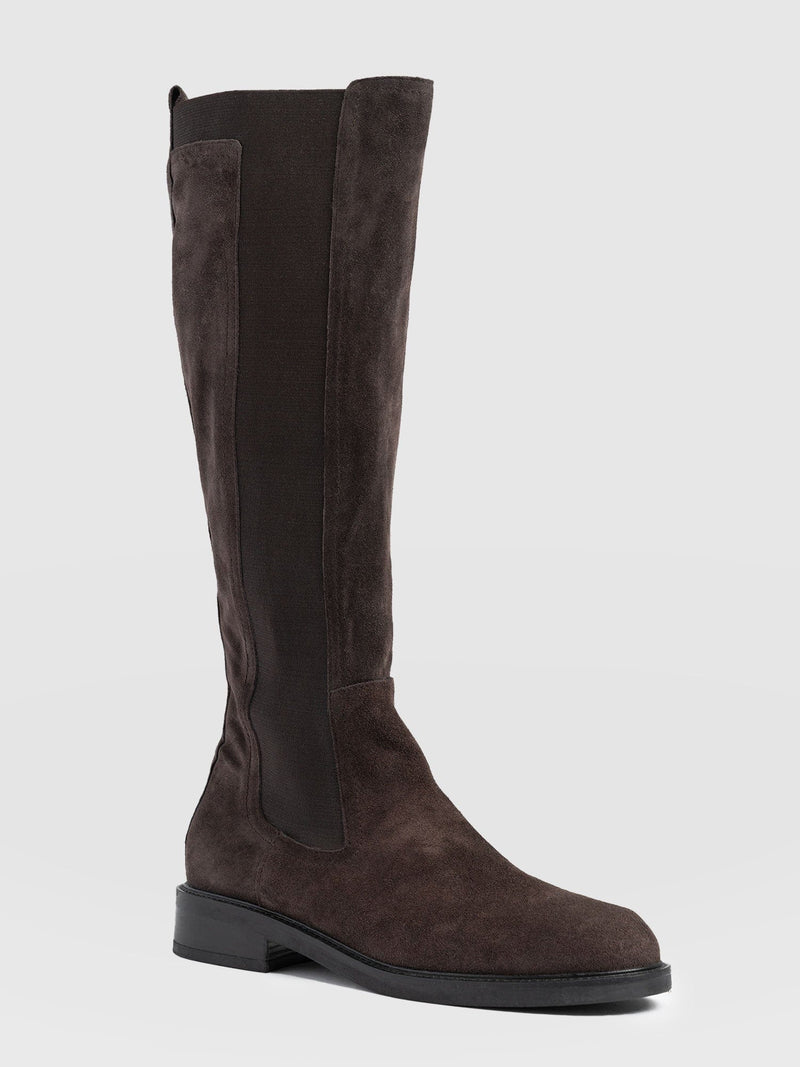 Evelyn Knee High Boot - Brown