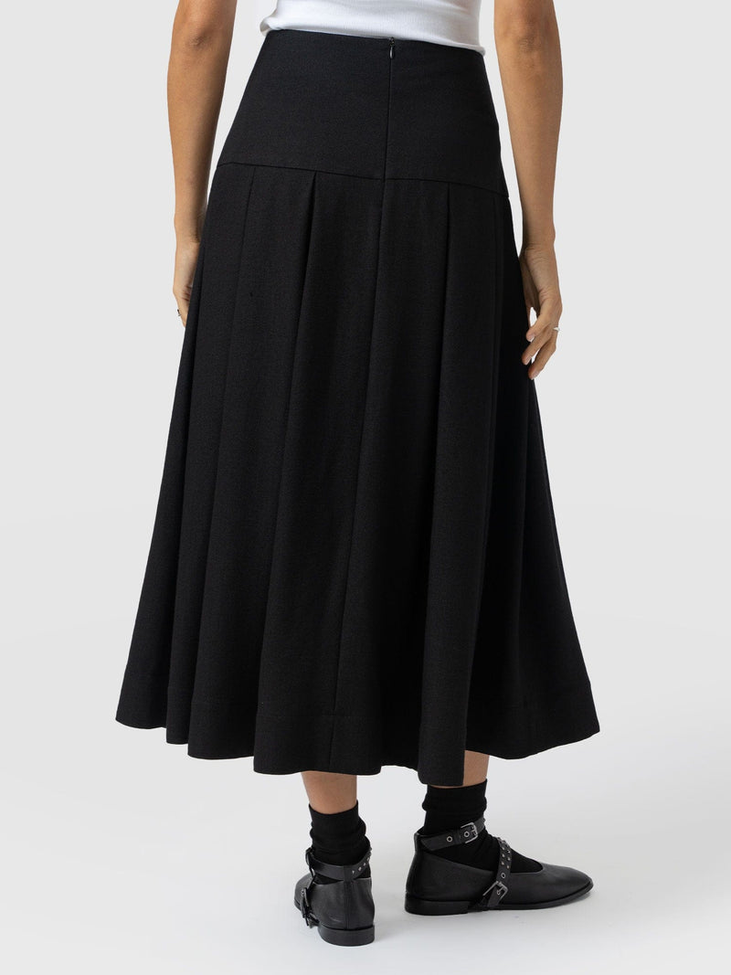Everly Pleated Skirt - Black