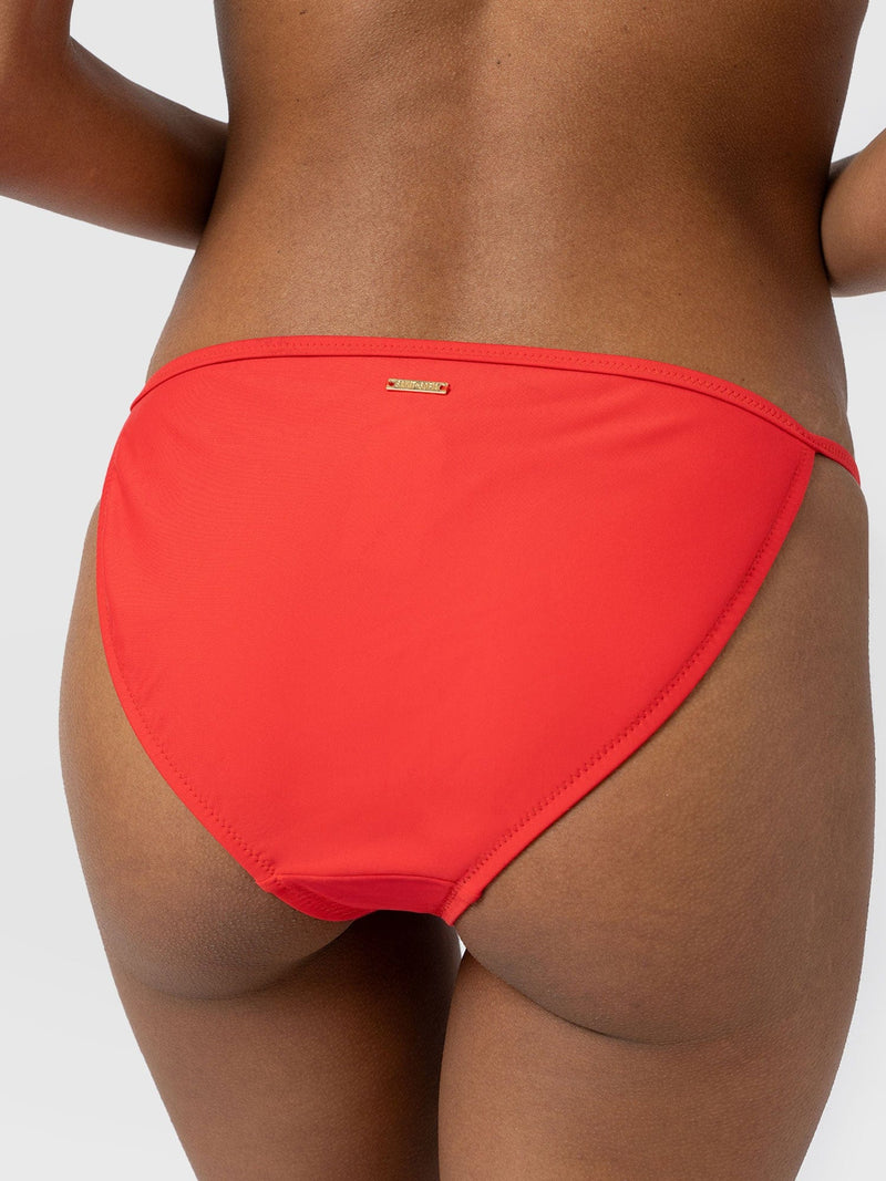 Faye Adjustable Bikini Bottom Red