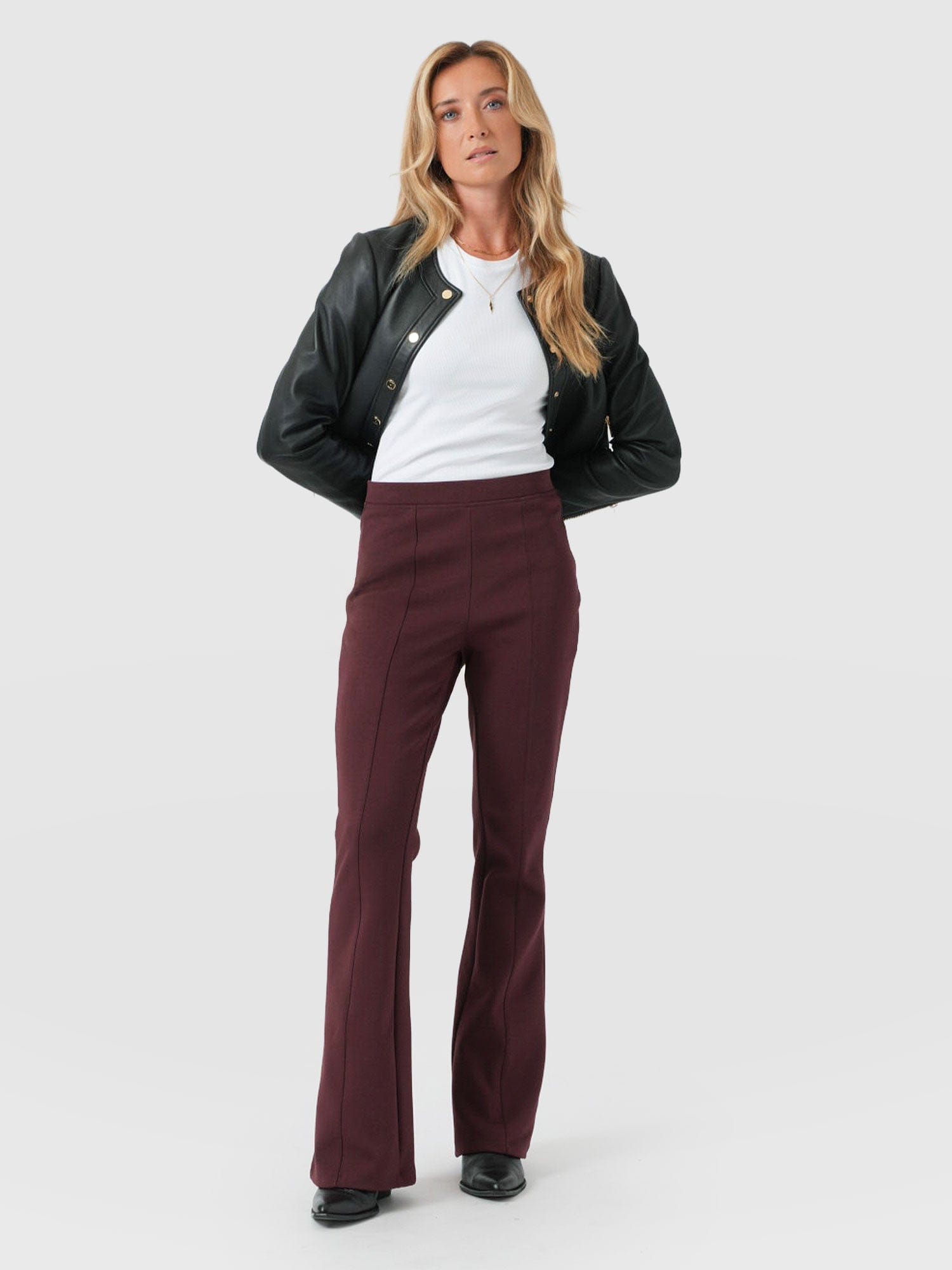 Fearne Flare Legging - Maroon