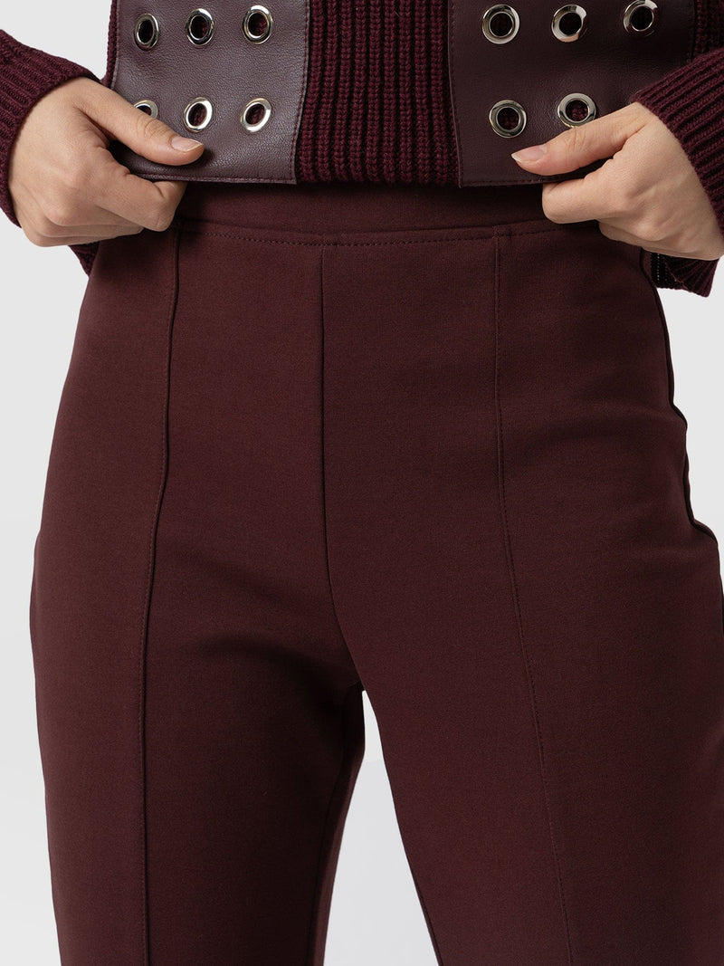 Fearne Flare Legging - Maroon