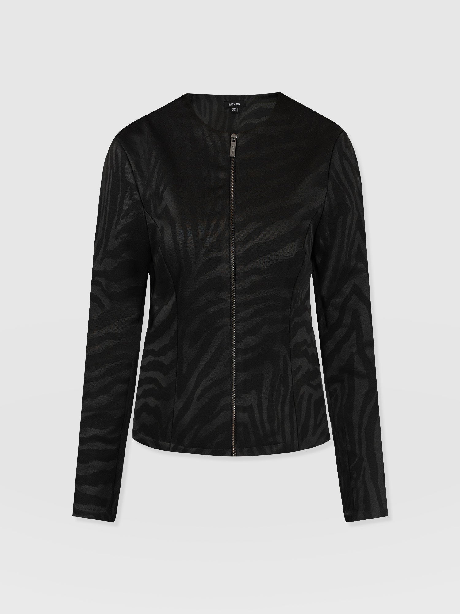 Florence Jacket Black Zebra - Women's Jackets | Saint + Sofia® UK