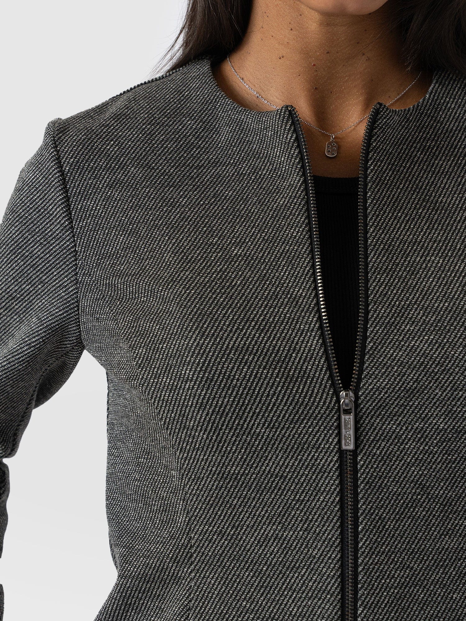 Florence Jacket - Grey Twill - Women's Jackets | Saint + Sofia® UK
