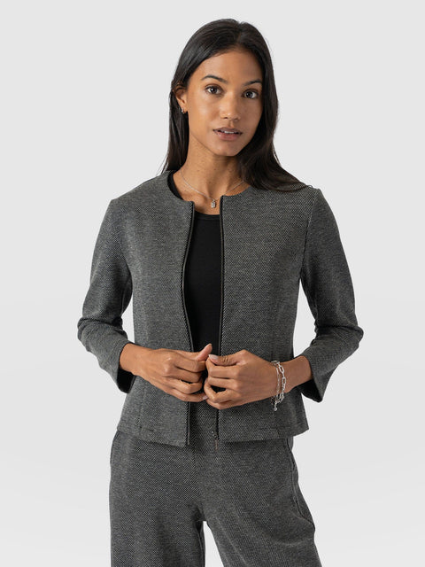 Florence Jacket - Grey Twill - Women's Jackets | Saint + Sofia® UK