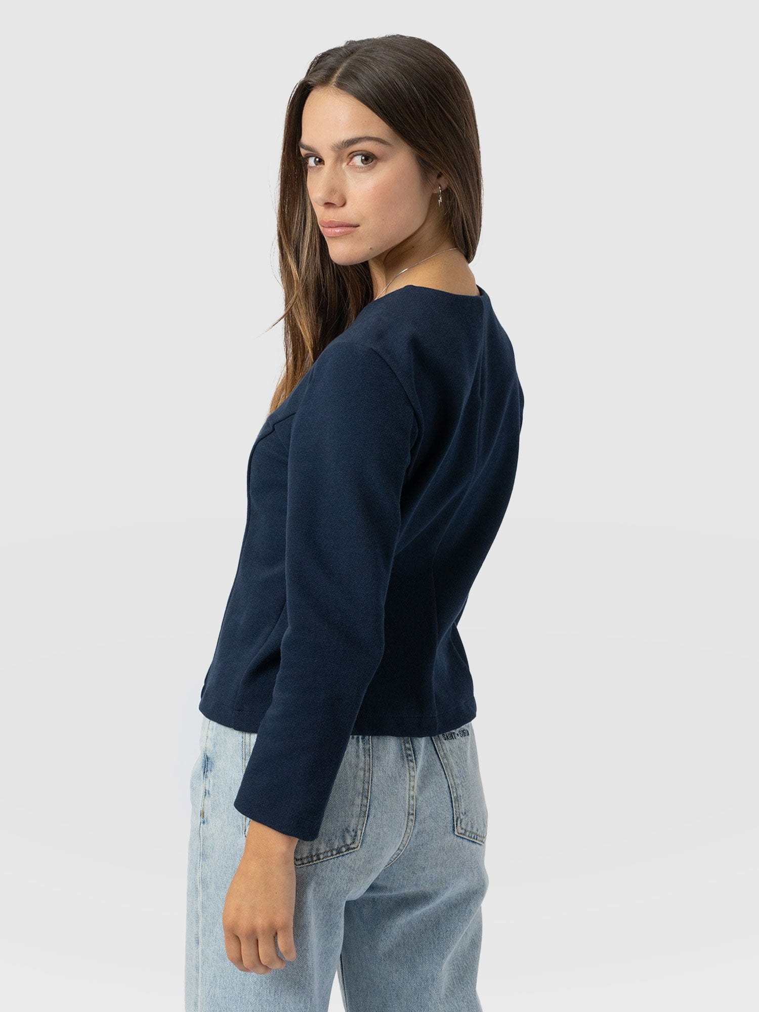 Florence Jacket - Navy Twill - Women's Jackets | Saint + Sofia® UK