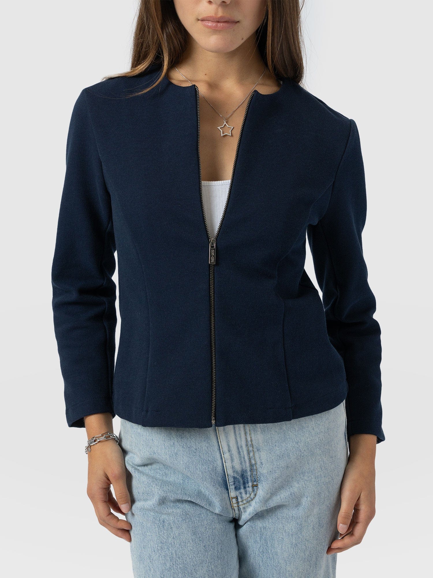 Florence Jacket - Navy Twill - Women's Jackets | Saint + Sofia® UK