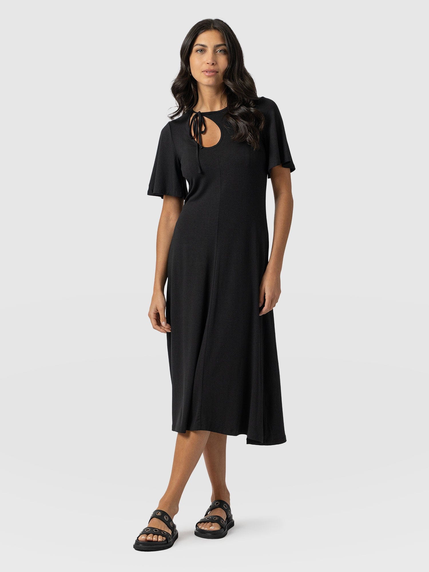 Freya Tie Dress Black - Women's Dresses | Saint + Sofia® UK